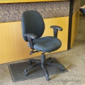 Blue Patterned Fabric Adjustable Rolling Task Chair